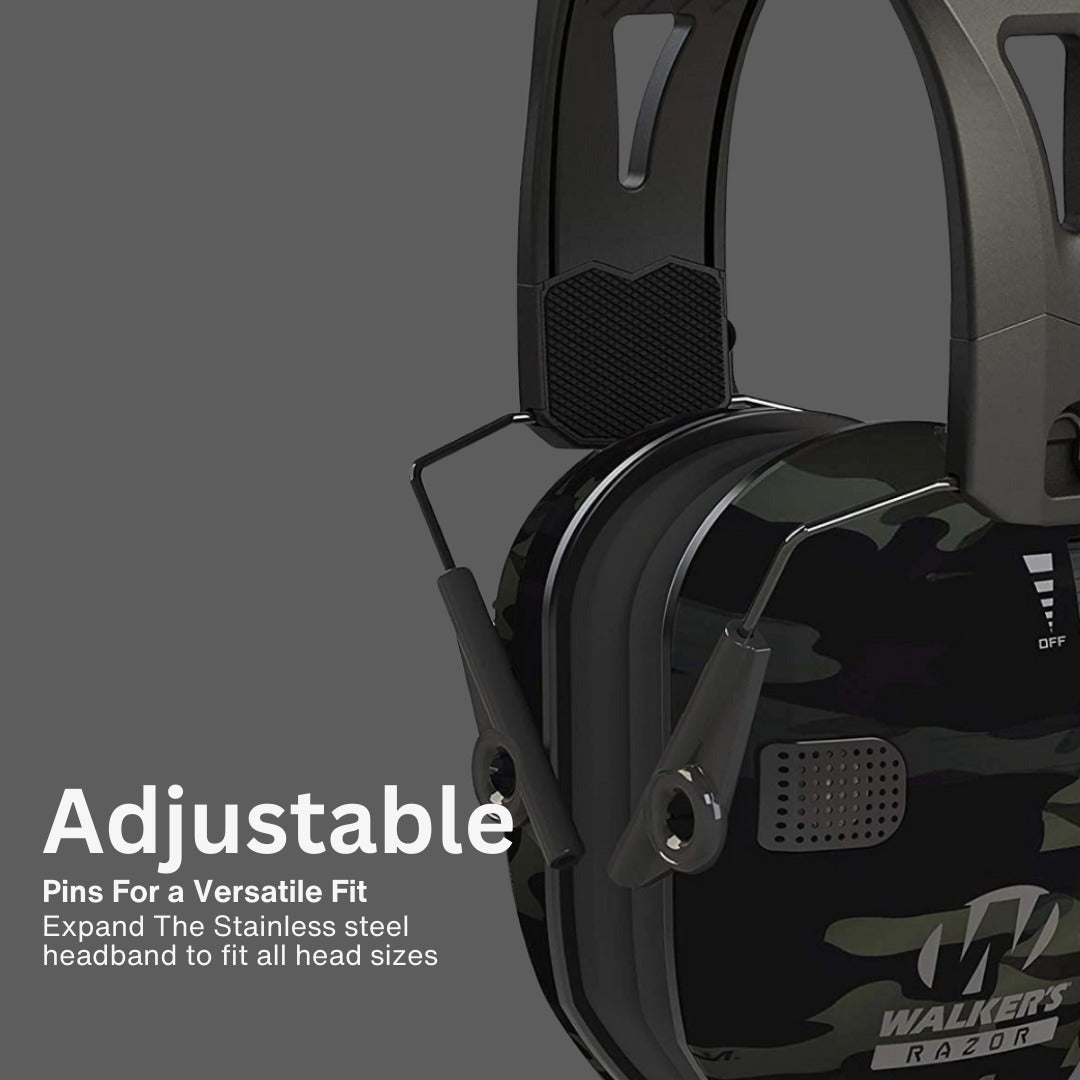 Walker's Razor Slim Electronic Muff (Multicam Gray Camo, 2-Pack) Bundle