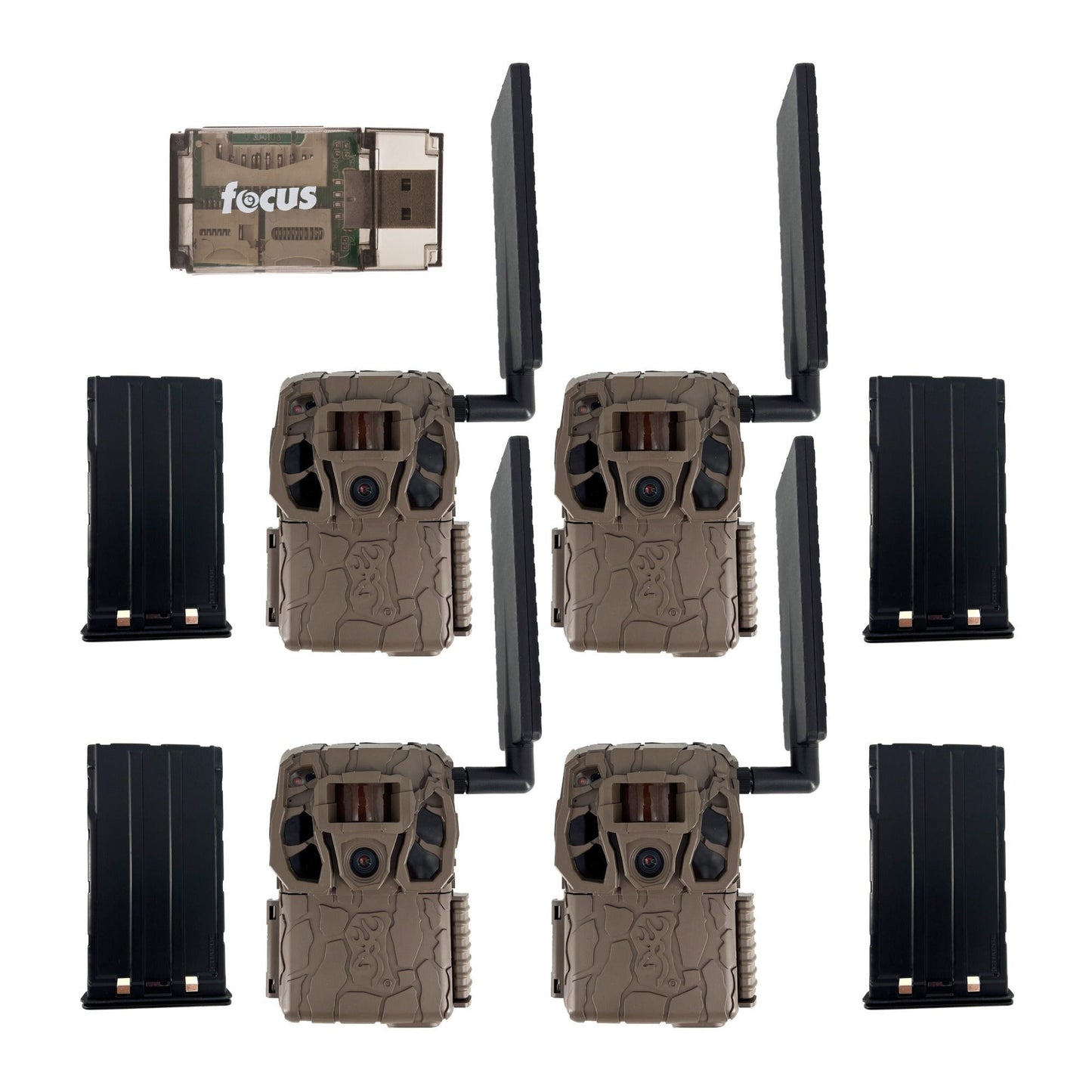 Browning Trail Camera Defender Wireless Vision Pro HD Livestream Bundle (4-Pack)