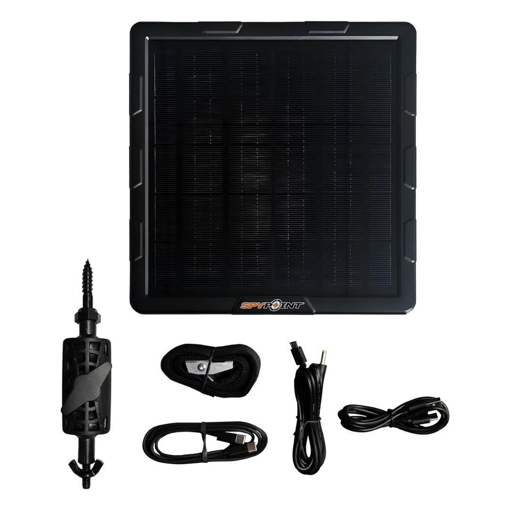 Spypoint SPLB-10 Compact Solar Panel with Heavy-Duty Mounting Arm and High Speed Card Reader Bundle