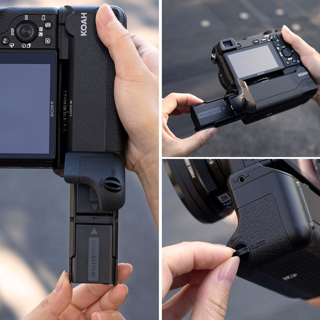 Koah Battery Grip for Sony a6500 Camera