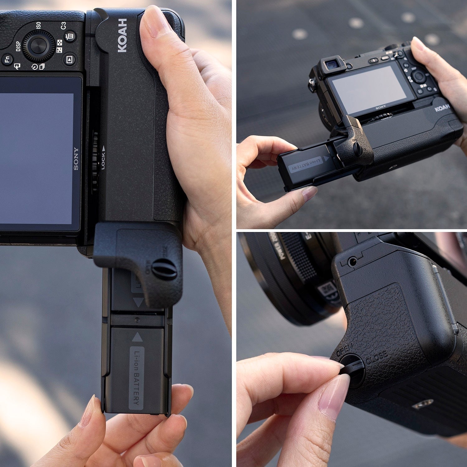 Koah Battery Grip for Sony a6500 Camera