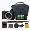 Canon EOS R50 V Mirrorless Camera with Memory Card and Camera Bag Bundle