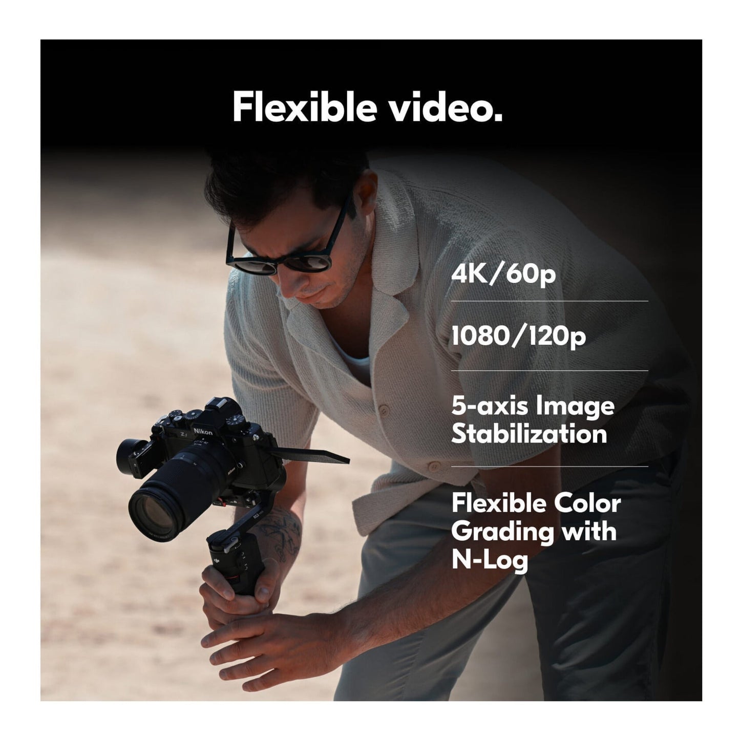 Nikon Zf Mirrorless Camera - 24.5MP, 4K UHD Video with Dual Card Slots (Silver)