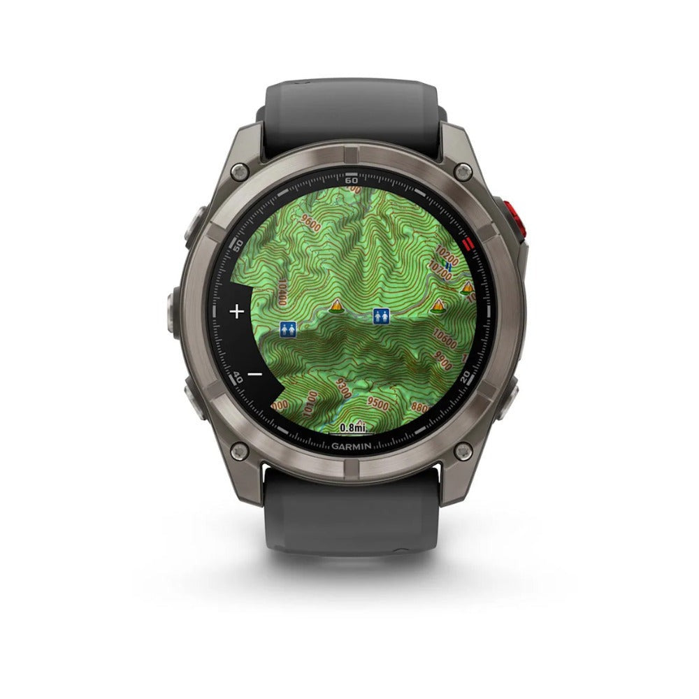 Garmin Fnix 8 Pro 51 mm AMOLED GPS Smartwatch (Titanium Graphite/Black Band)