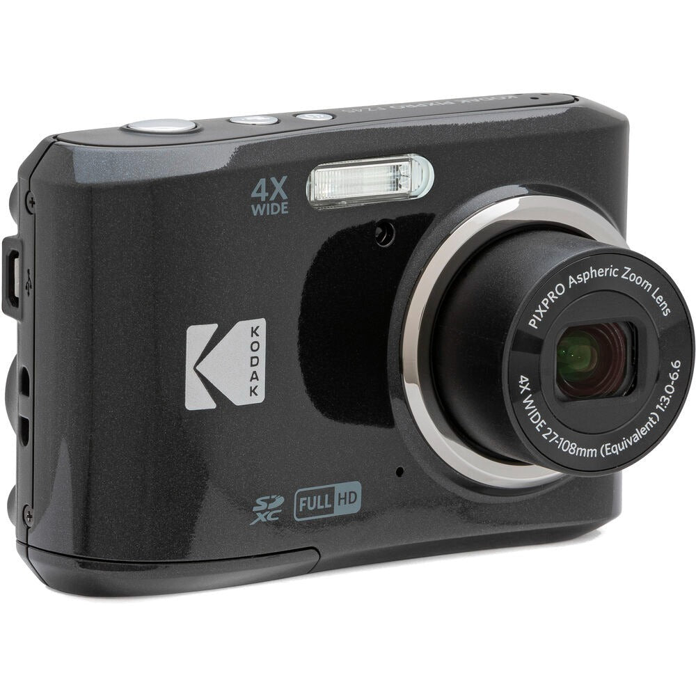 Kodak PIXPRO FZ45 Friendly Zoom Digital Camera (Black) Memory Card and Batteries