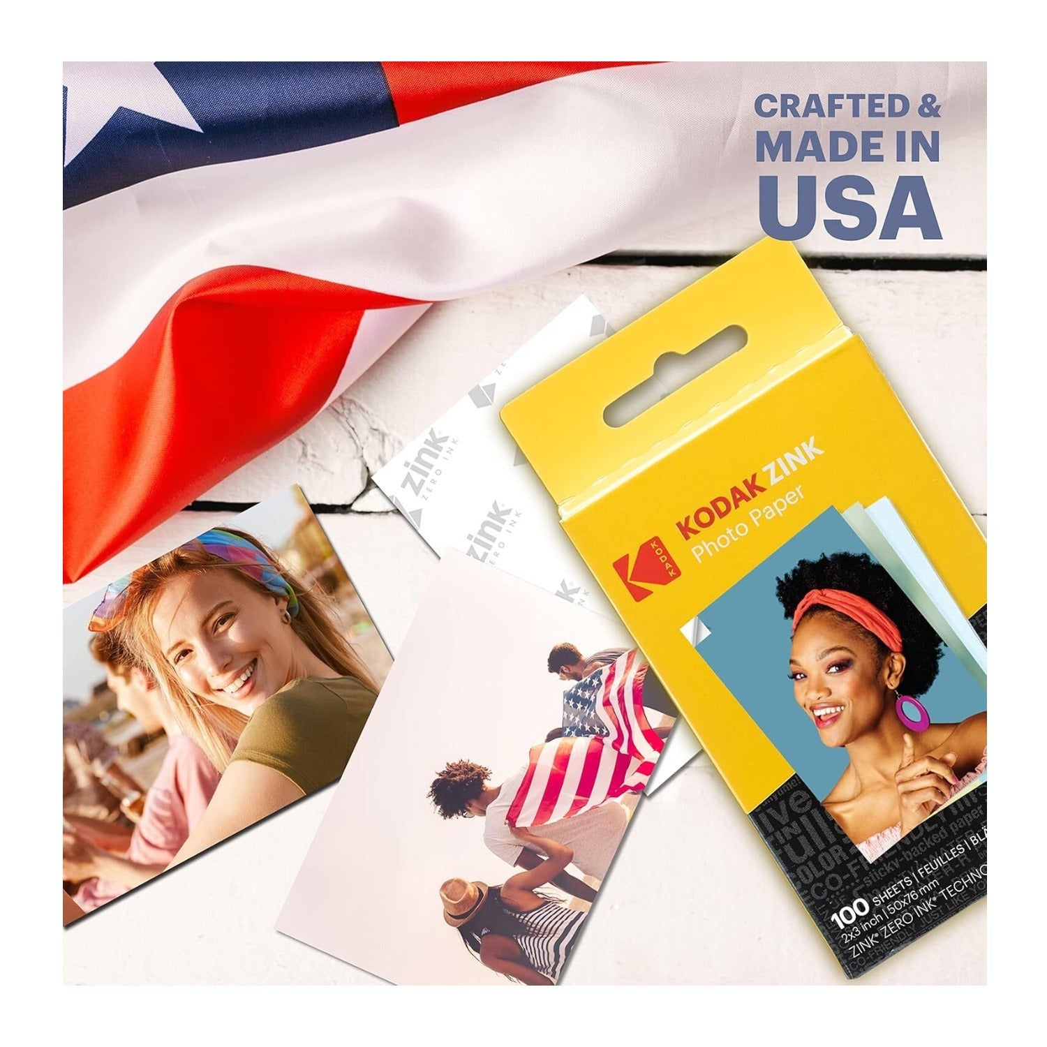 KODAK 2x3 Premium Sticky-Backed ZINK Photo Paper (100 Sheets)