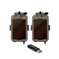Stealth Cam Sol-Pak 12V Solar Battery (2 Pack) Bundle with Memory Card Reader