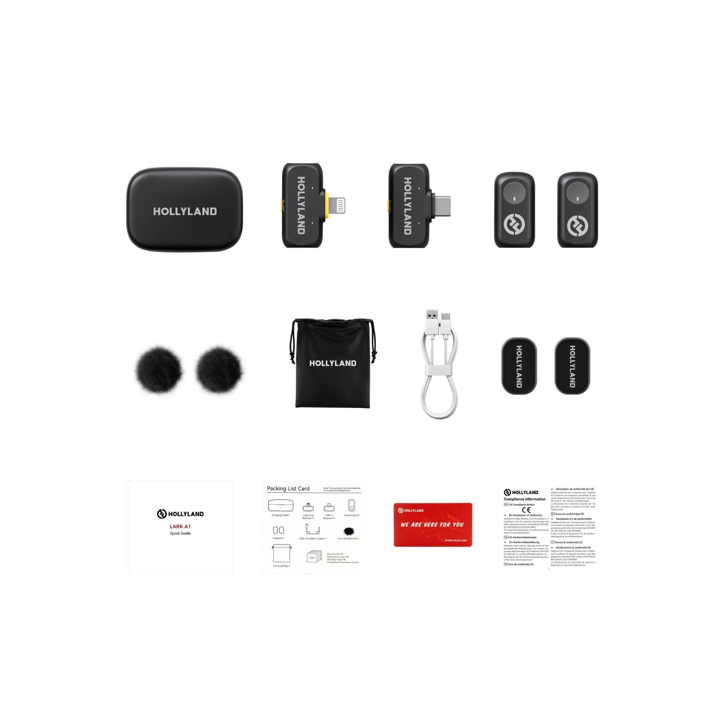 LARK A1 Combo Wireless Mic with USB-C, Lightning RX, Charging Case (Space Gray)