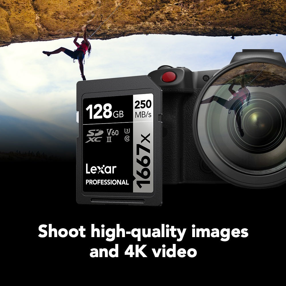 Lexar 128GB Professional 1667x UHS-II SDXC Memory Card