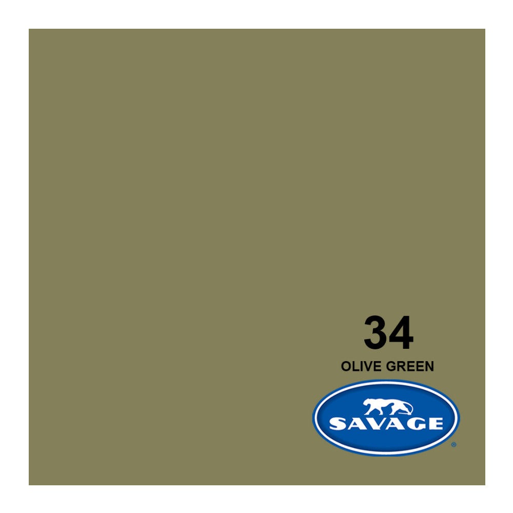 Savage Widetone 107 Inch x 36 Feet Seamless Background Paper (Olive Green)
