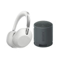 Sony 1000X THE COLLEXION Wireless Headphones (Platinum) with Bluetooth Speaker Bundle