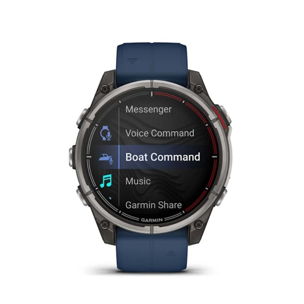 Garmin quatix 8 AMOLED Marine GPS 47mm Smartwatch (Titanium/Captain Blue)