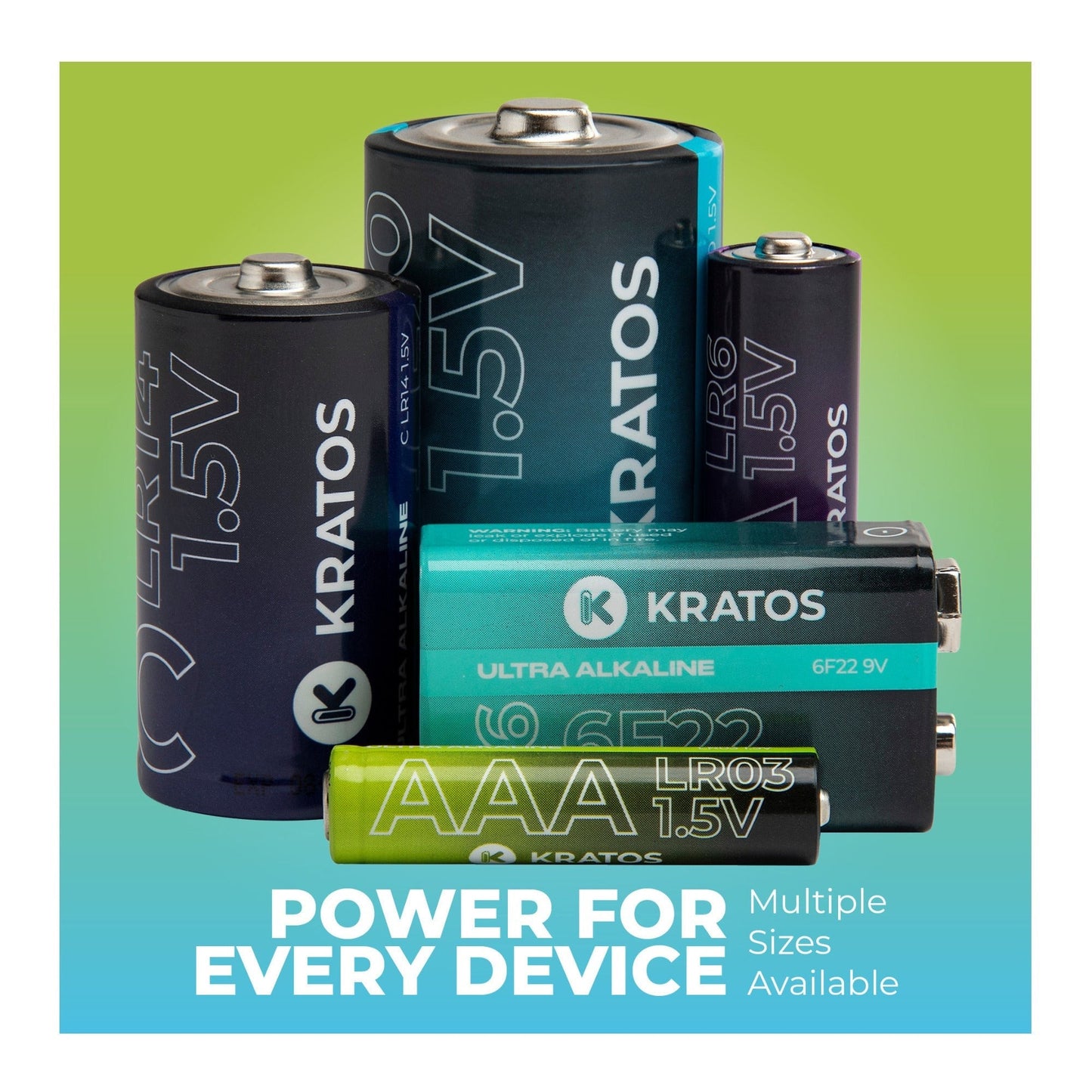 Kratos Power High-Performance Ultra Alkaline AA Batteries (10-Pack)