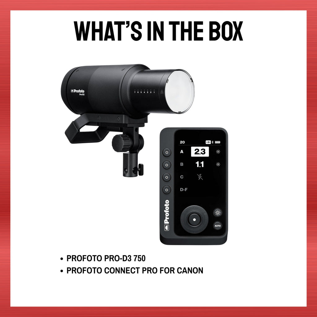 Profoto Pro-D3 Industrial-Grade Monolight (750W) and Connect Pro for Canon