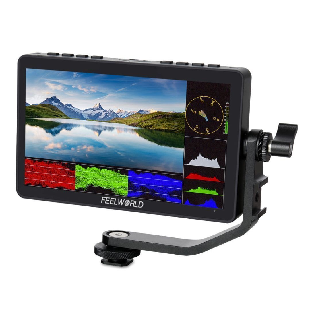 FeelWorld F5 Pro V4 6-Inch On-Camera Monitor with 4K Support and Tilt Arm