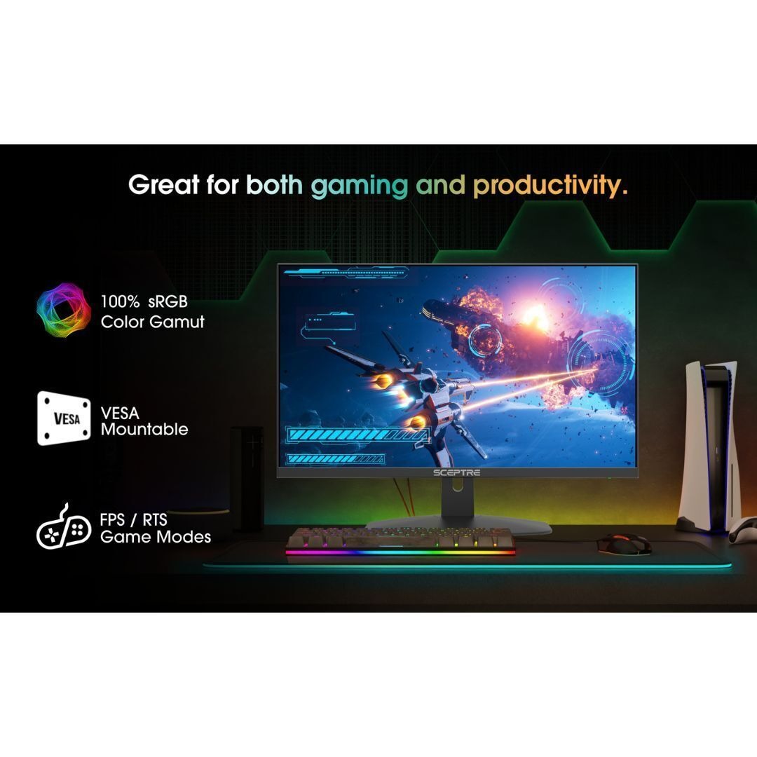 Sceptre 27-Inch FHD 100Hz Edgeless LED Gaming Monitor with AMD FreeSync and Anti-Flicker (Black)