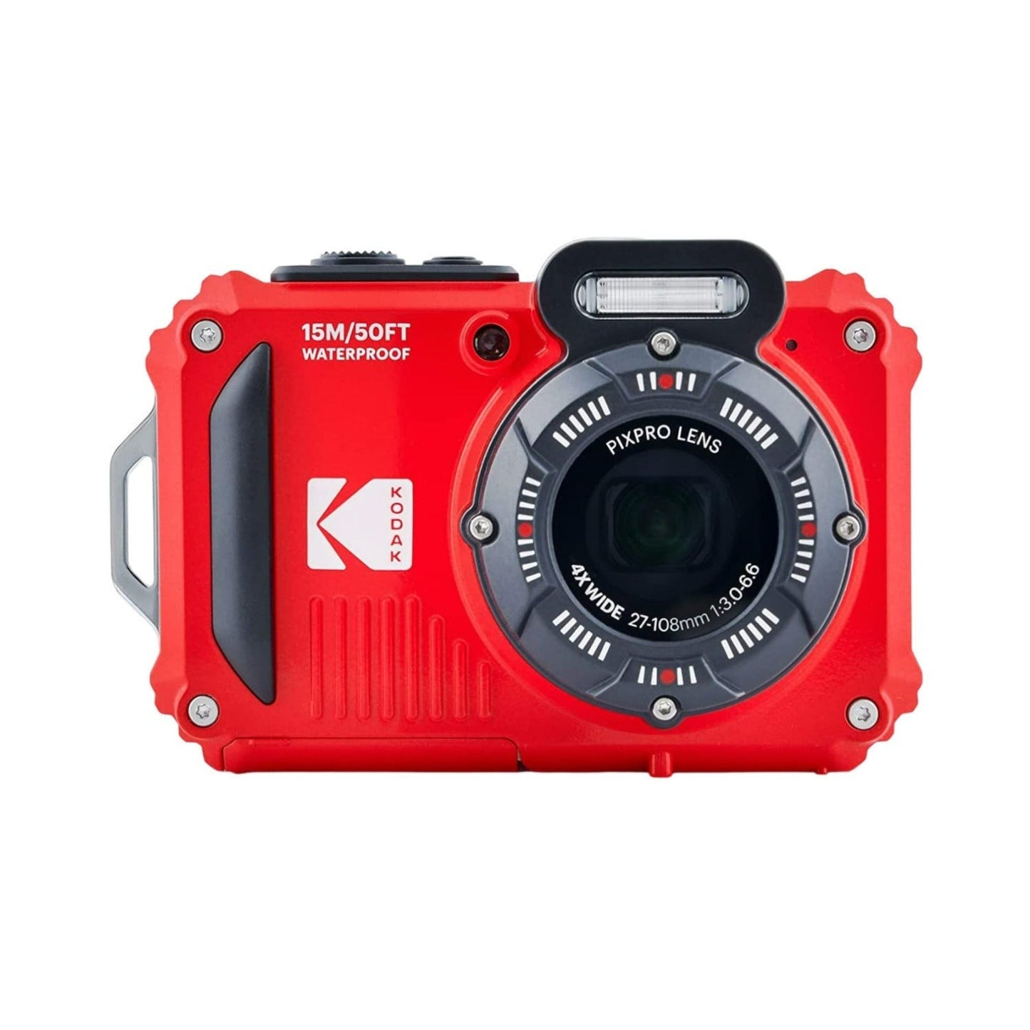 Kodak PIXPRO WPZ2 16MP Waterproof Camera Red with 32GB Card 2 Batteries, Charger