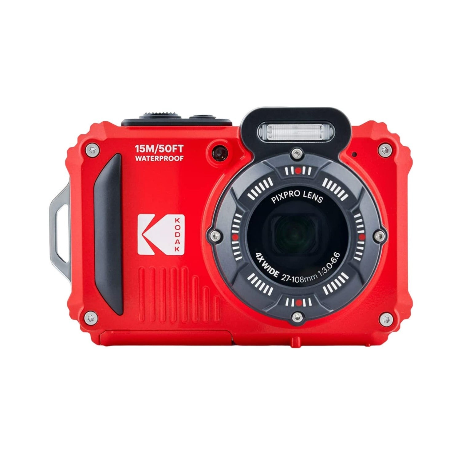 Kodak PIXPRO WPZ2 16MP Waterproof Camera Red with 32GB Card 2 Batteries, Charger