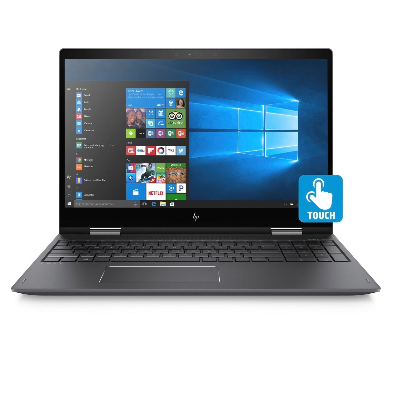 HP Envy x360 Convertible Laptop, Intel Core i5-8250U, 256GB SSD, 15.6" FHD IPS Touch (Certified Refurbished)