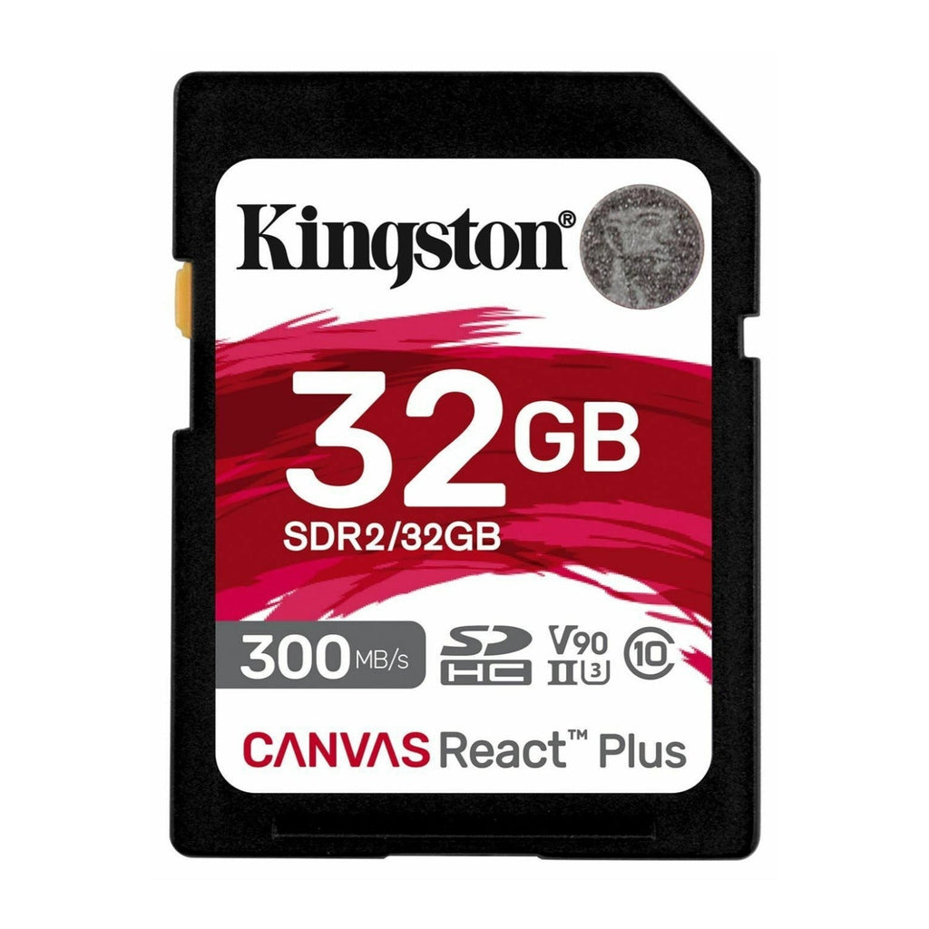 Kingston Canvas React Plus 32GB U3 V90 SD Memory Card (10-Pack) with Card Reader