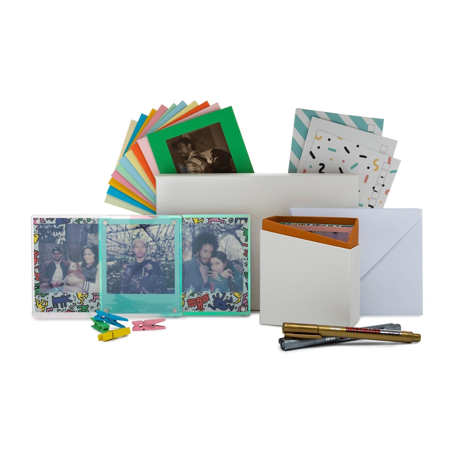 Focus Camera Polaroid Postcard Set (20-pack, 10 White/10 Mixed)