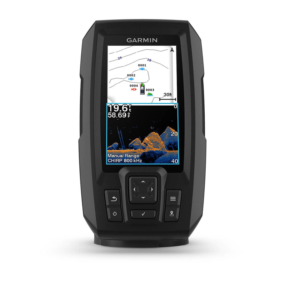 Garmin STRIKER Vivid 4cv GPS Fishfinder Bundle with GT20-TM Transducer and Protective Display Cover