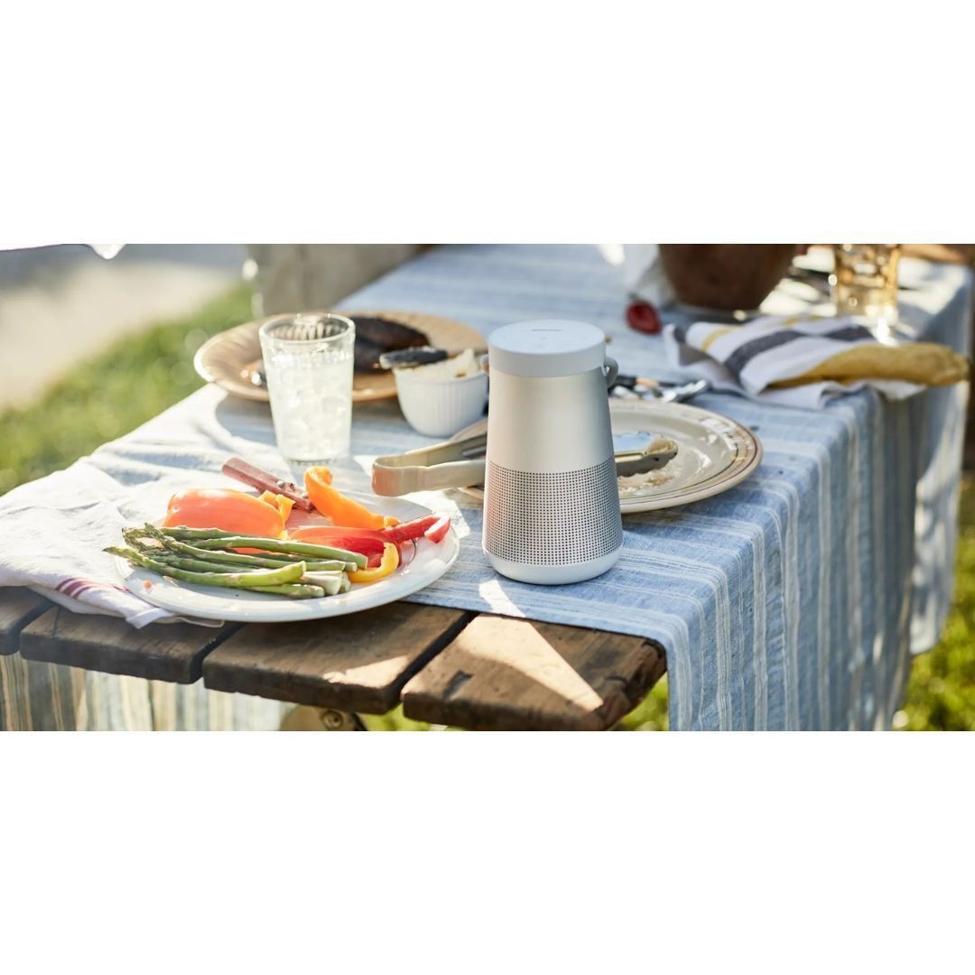 Bose SoundLink Revolve Plus II Bluetooth Speaker with Water and Dust Resistant Design (Luxe Silver)