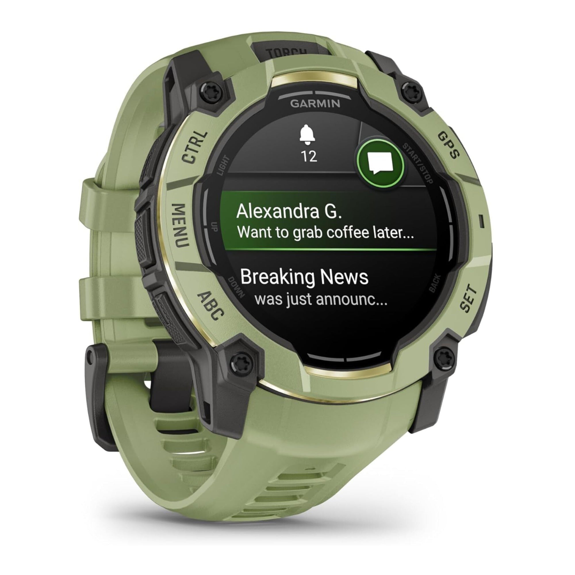 Garmin Instinct 3 50mm AMOLED GPS Smartwatch (Fern Green, Limited Edition)
