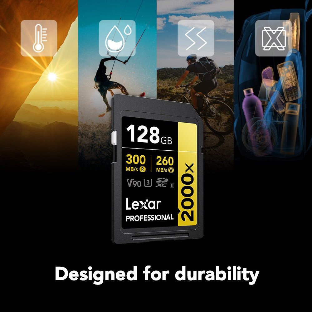 Lexar Professional 128GB 2000x UHS-II SDXC Memory Card