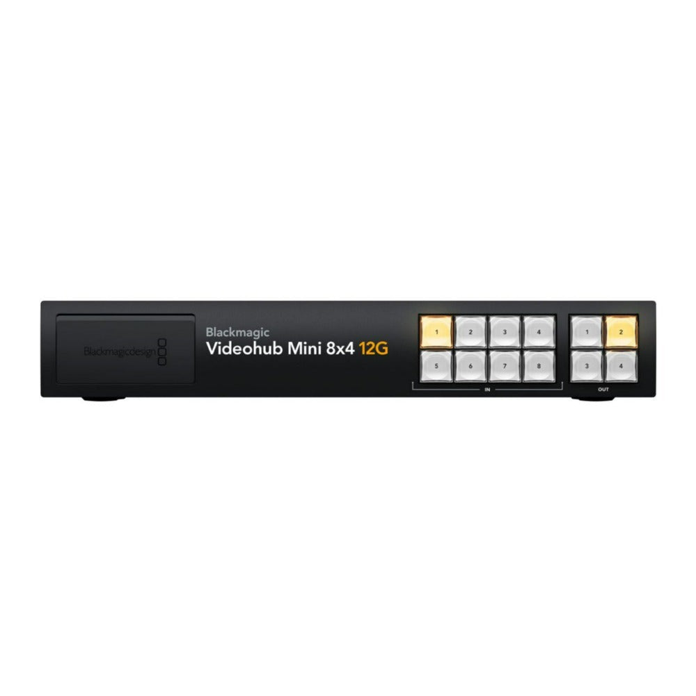 Blackmagic Design Videohub Mini 8x4 12G Compact Video Router with 12G-SDI Connection (Black)