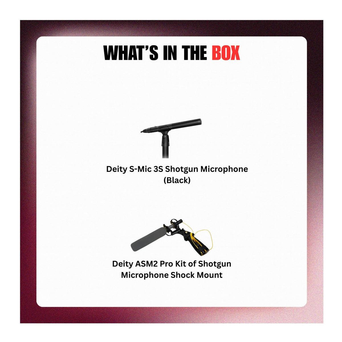 Deity S-Mic 3S Shotgun Microphone (Black) and ASM2 Pro Kit Bundle