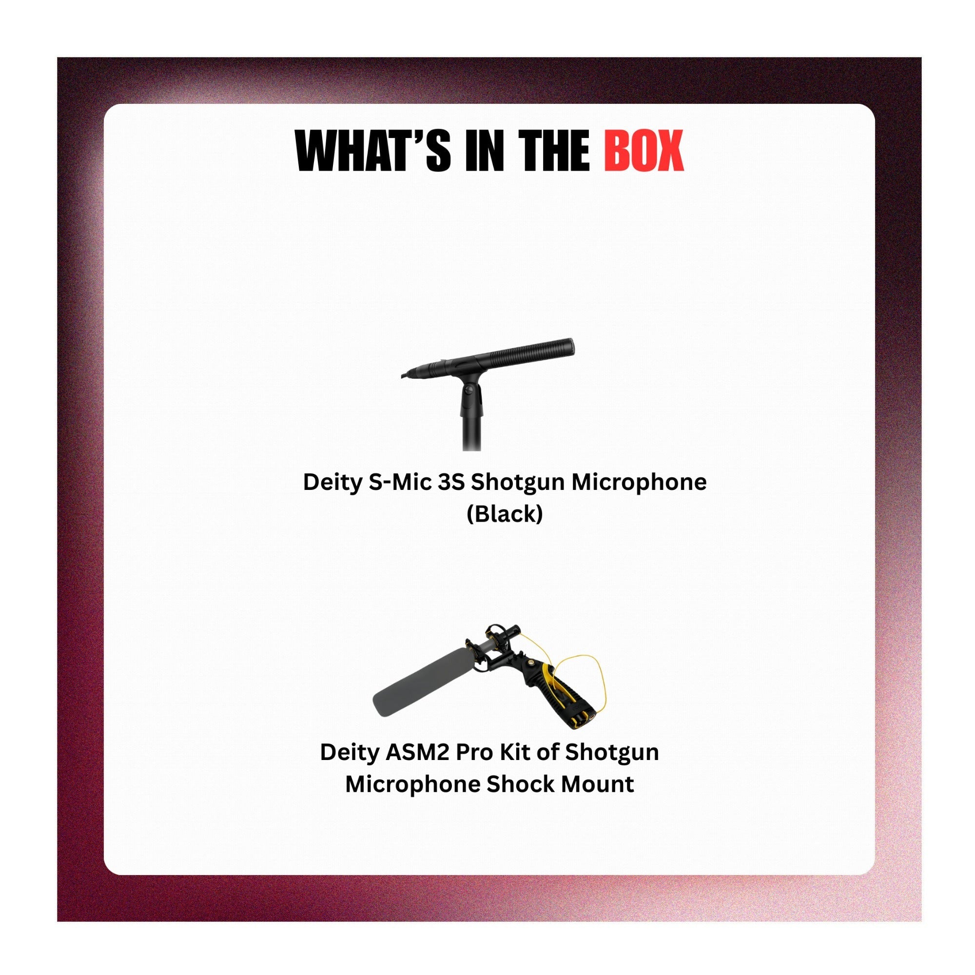 Deity S-Mic 3S Shotgun Microphone (Black) and ASM2 Pro Kit Bundle