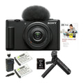 Sony ZV-1F Vlog Camera for Content Creators and Vloggers (Black) with Vlogger Accessory Kit Bundle