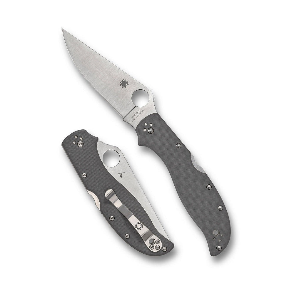 Spyderco Stretch Folding Knife 2 XL Grey G-10 CPM CRU-WEAR