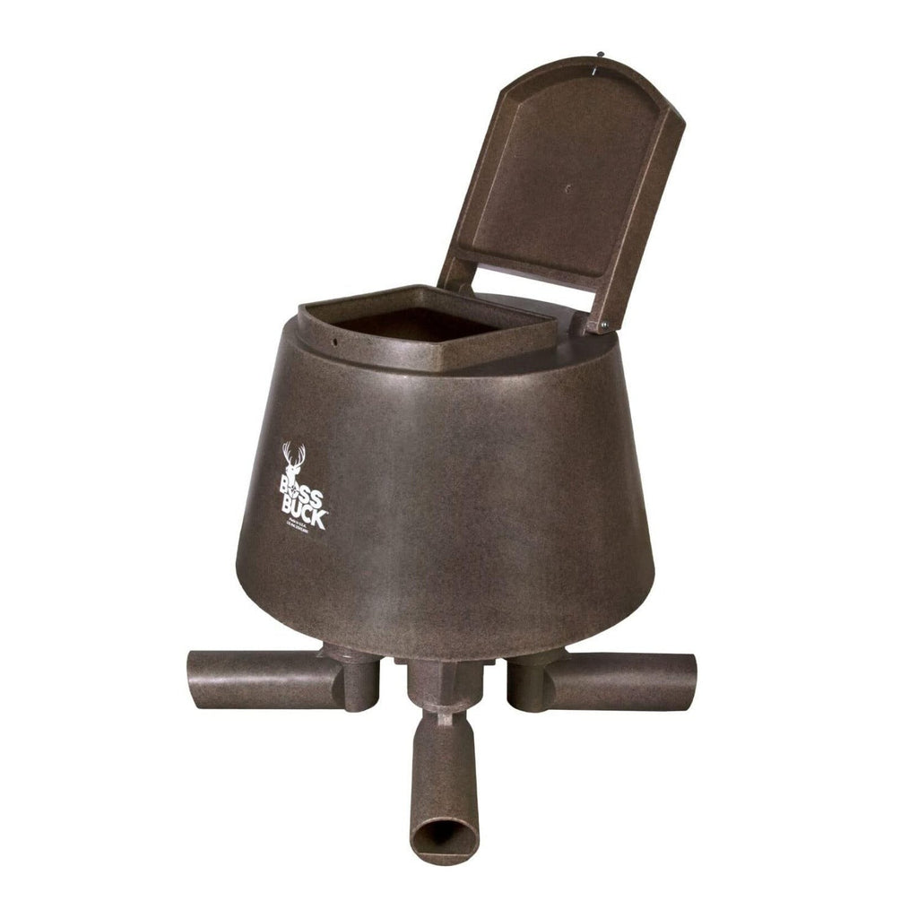 BOSS Buck 200lbs Deer Post Feeder with 4 Removable Tubes and Lid