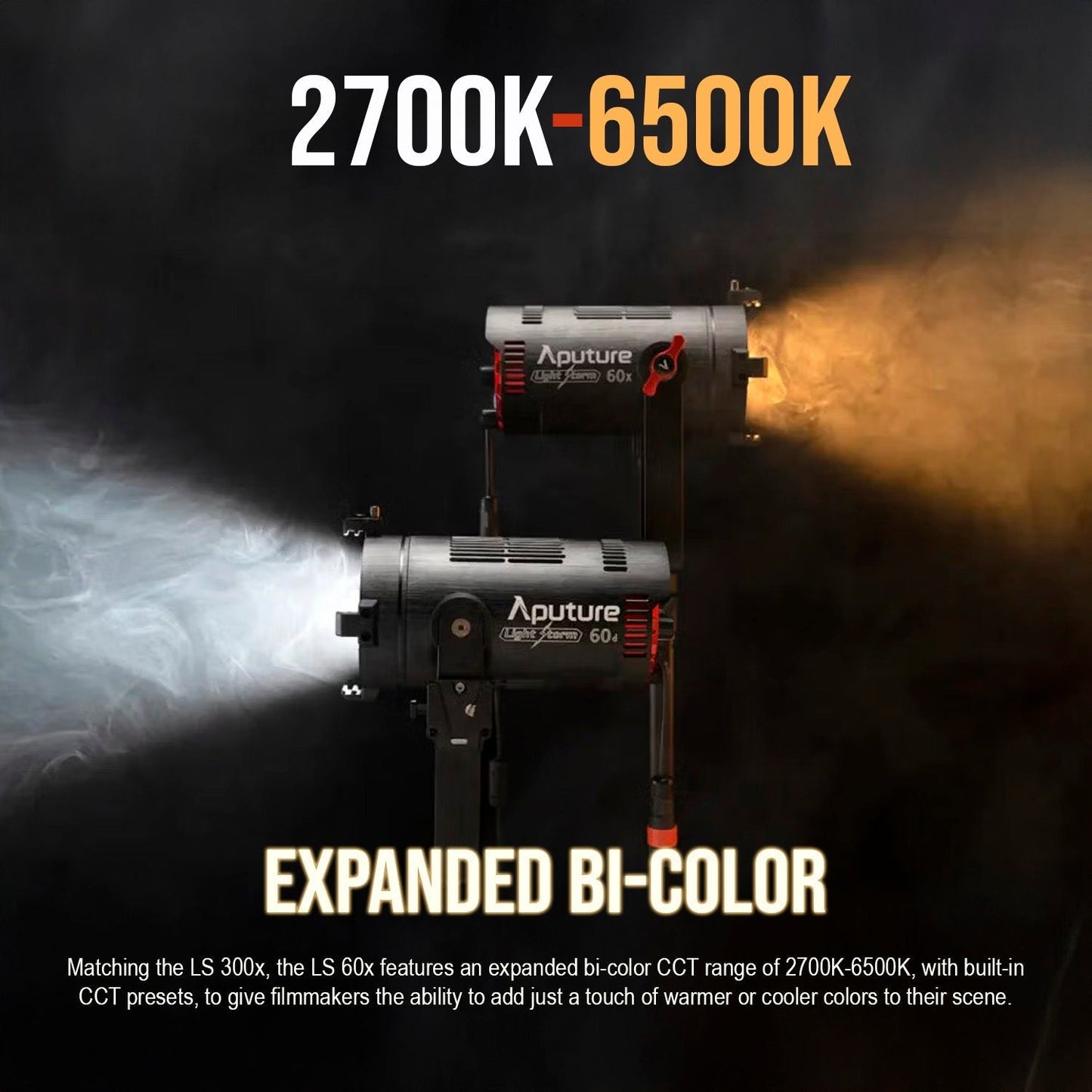 Aputure LS 60X Bi-Color Focusing LED and Aputure amaran Light Dome Mini SE Softbox Bundle