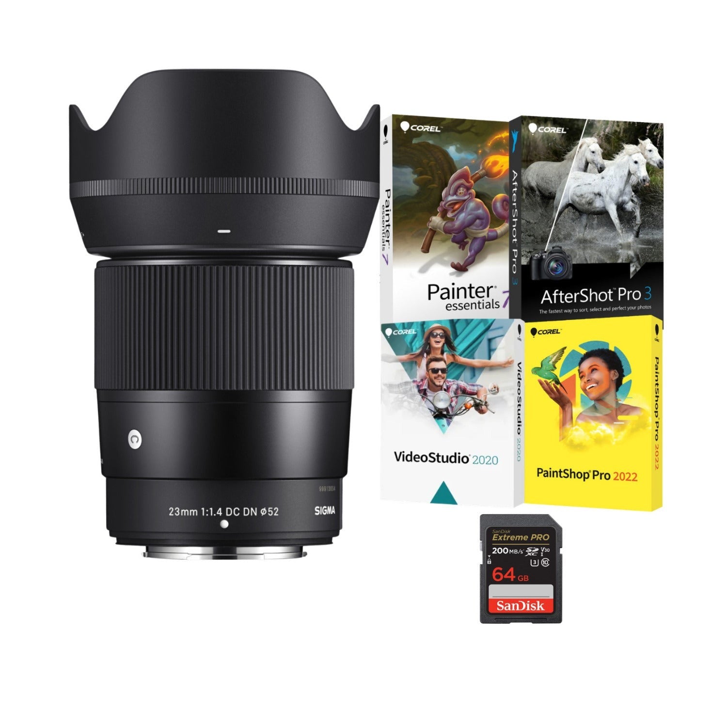 Sigma 23mm F1.4 DC DN Contemporary Lens (Fujifilm X-Mount) Bundle