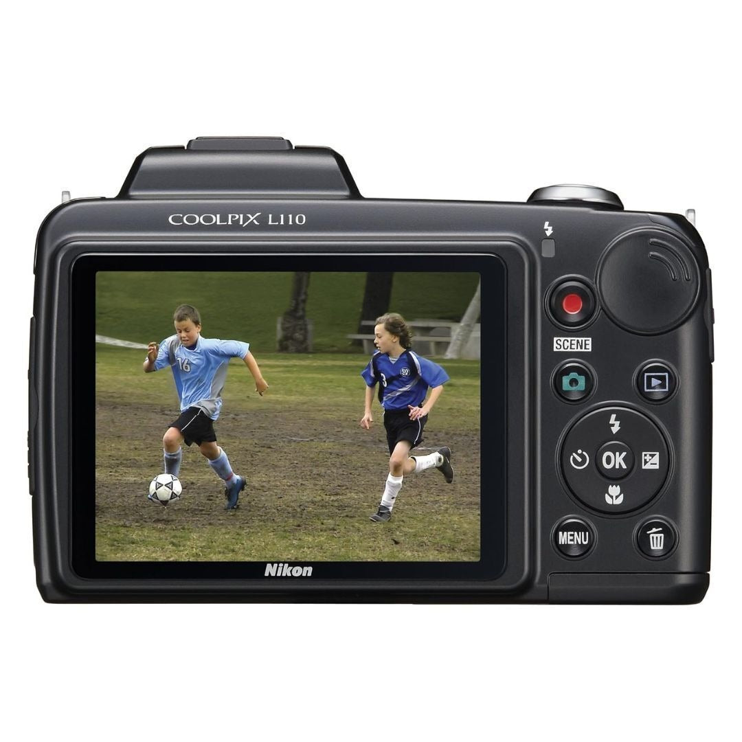 Nikon COOLPIX L110 Digital Camera, 12.1MP, 15x Optical Zoom (Black) (Certified Refurbished)
