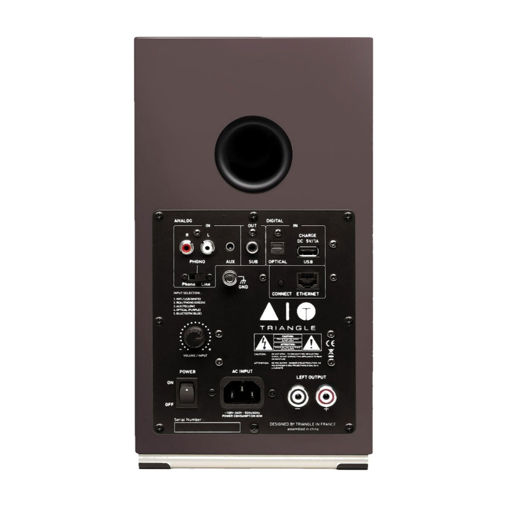 Triangle AIO TWIN Wireless Bluetooth Wi-Fi Speakers (Eggplant, Pair)