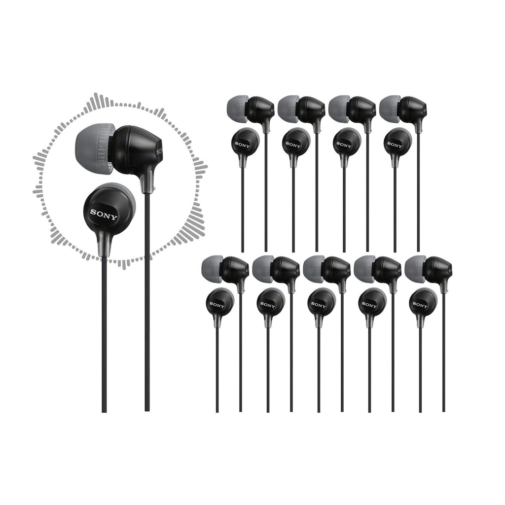 Sony MDR-EX15LP Fashion Color EX Series In-Ear Earbud Headphones (10-pack)