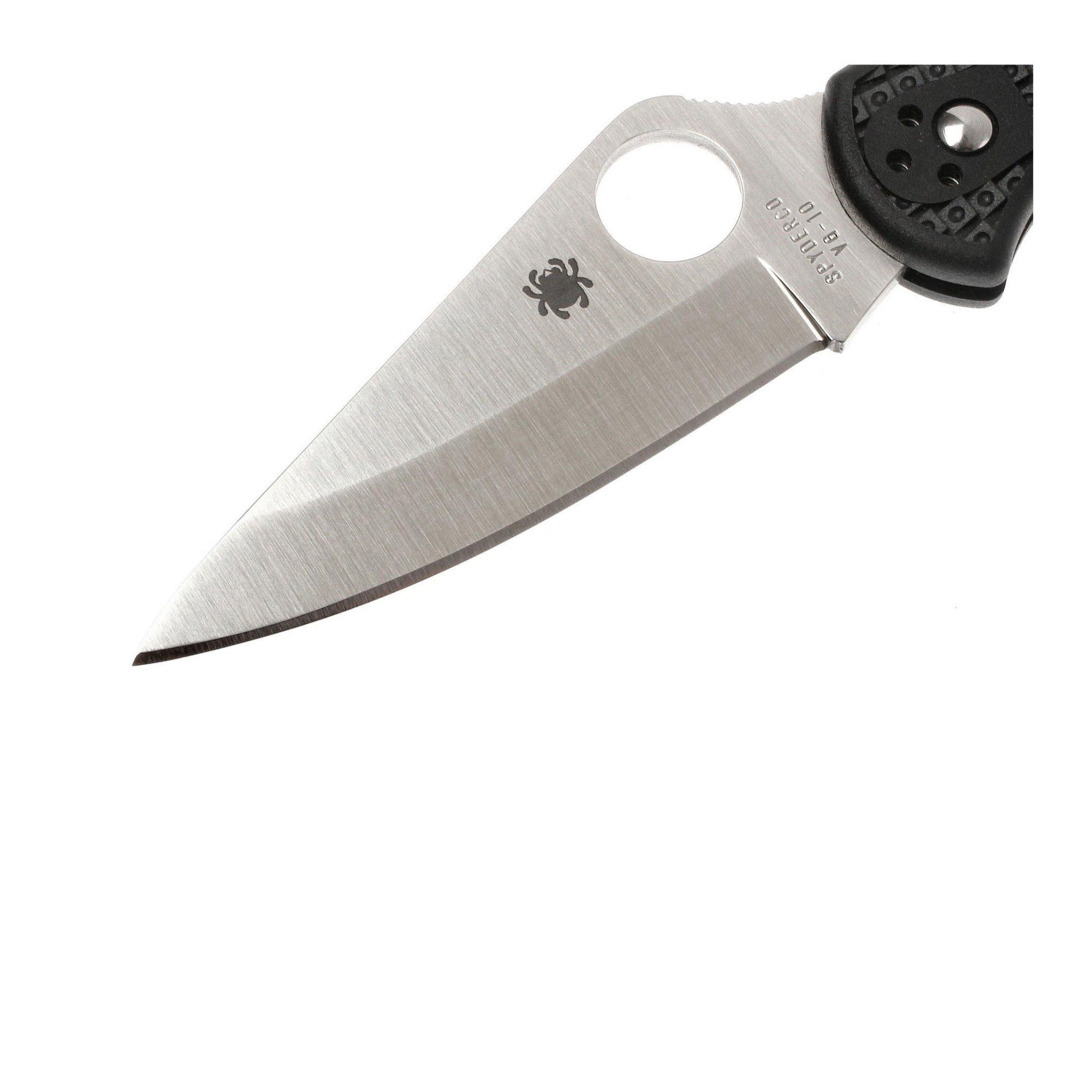 Spyderco Delica 4 7.125-Inch VG-10 Stainless Steel Saber-Ground Blade FRN Folding Knife (Black)