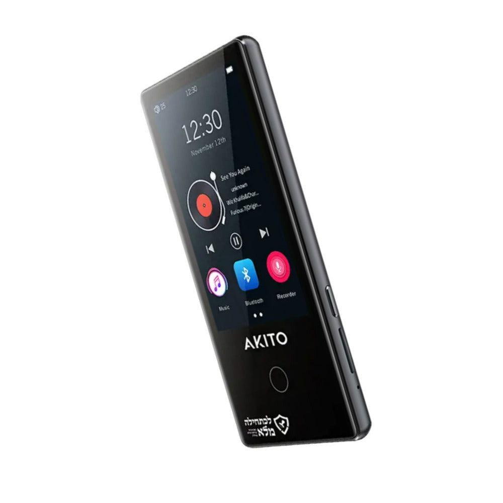 AKITO L4 16GB Kosher MP3 Player with Built-in Speaker, Recorder, Bluetooth, and Touch Screen (Black)