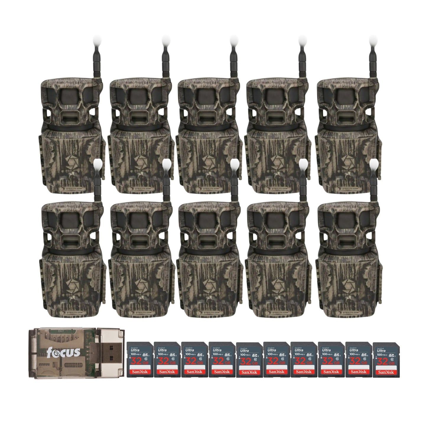 Stealth Cam Revolver Pro 2.0 40MP 360-Degree Brown Trail Cameras Bundle