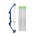 Genesis Archery Original Compound Bow (Left Hand, Blue) and Arrows