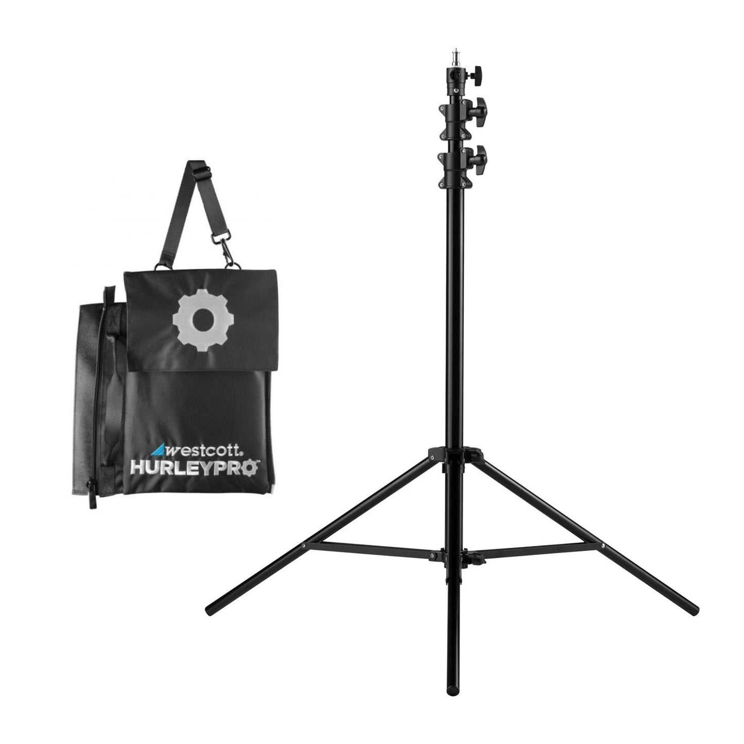 Westcott Air Cushioned Heavy-Duty Light Stand (8 Feet) and HurleyPro H2Pro Weight Bag Bundle