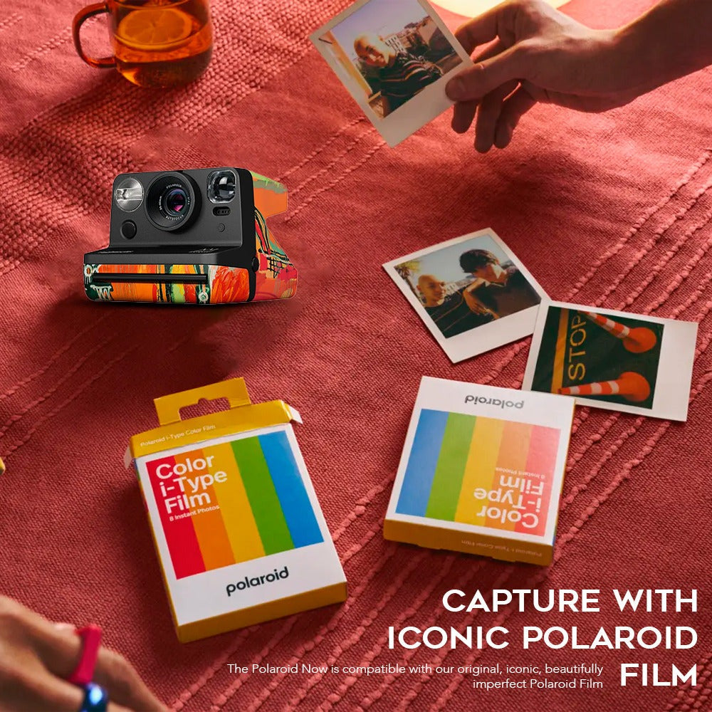 Polaroid NOW Gen 2 Camera (Basquiat Edition) with Focus Camera Polaroid Film Kit Bundle
