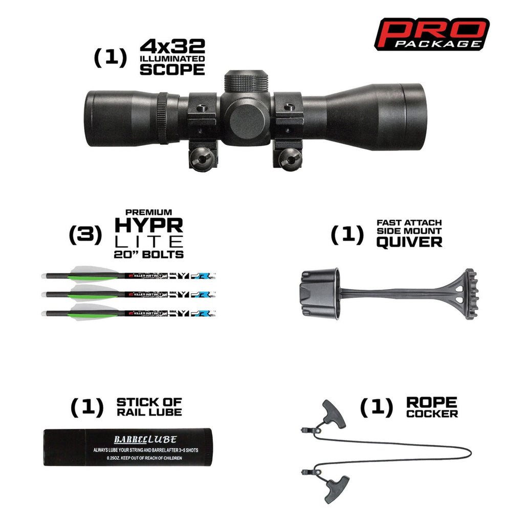 Killer Instinct BOSS 405 FPS Crossbow Package with 4x32 Illuminated Scope