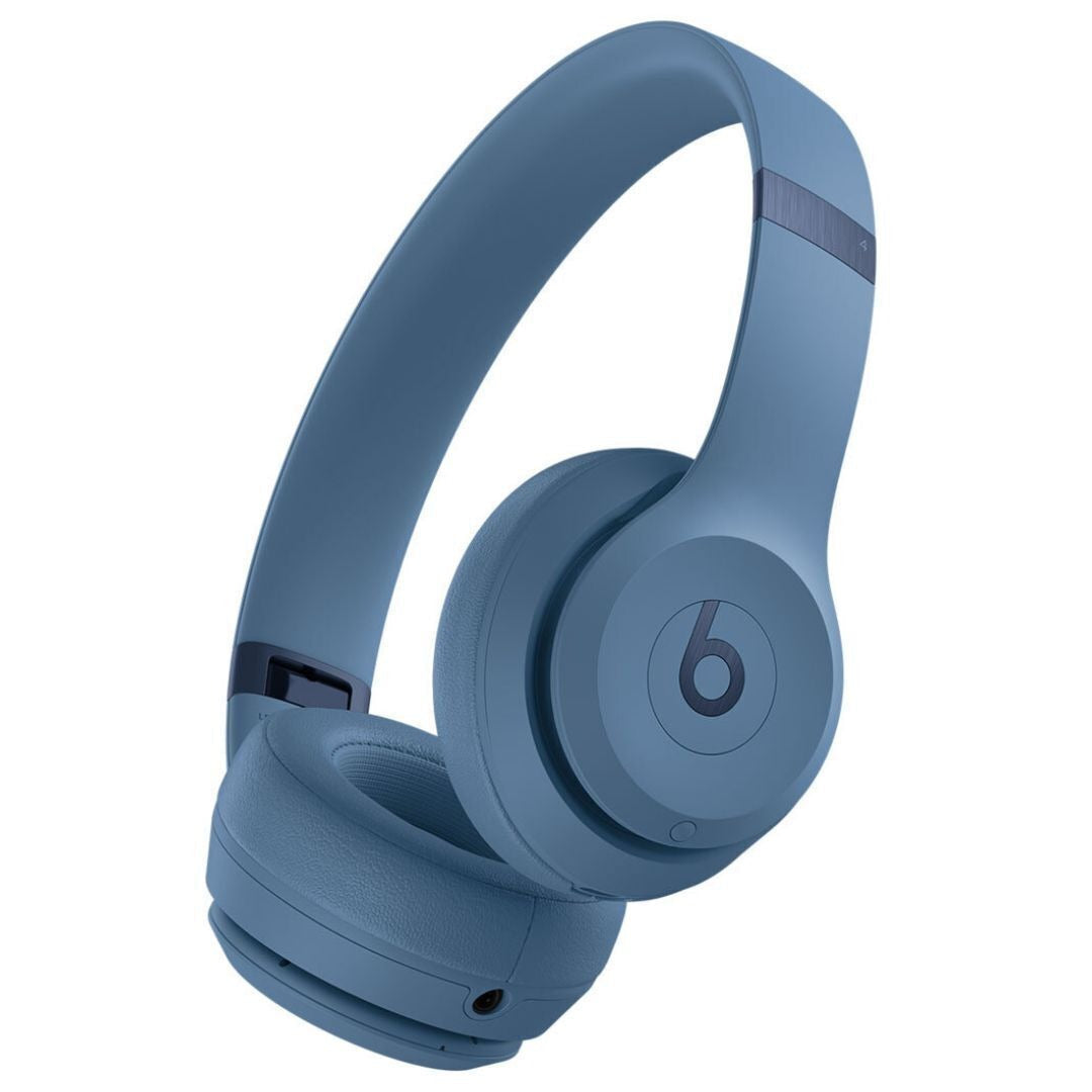 Beats Solo 4 Bluetooth Wireless On-Ear Headphones with Built-In DAC, Slate Blue (Refurbished)