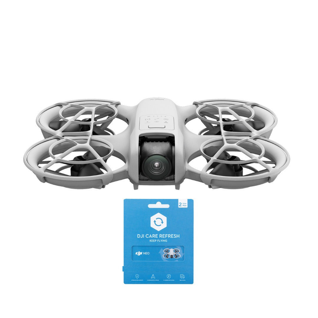 DJI Neo Palm-Sized Lightweight 1/2-Inch Image Sensor Drone with Care Refresh 2-Year Plan Card Bundle