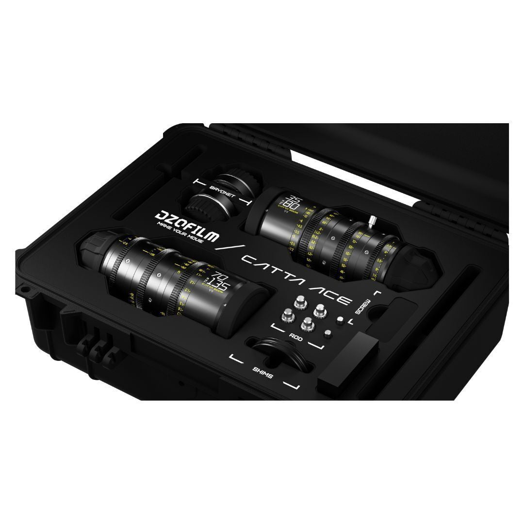 DZOFilm Catta Ace FF 35-80mm and 70-135mm T2.9 2-Lens Bundle with 16-Bladed Iris (PL and EF, Black)